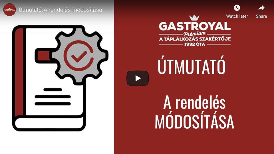 Útmutató: A rendelés módosítása